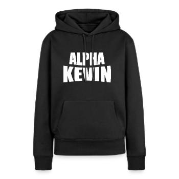 Alpha Kevin - Sweat à capuche Premium bio Femme - noir - Devant - Julia (174cm)