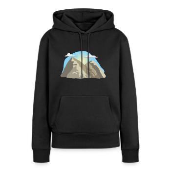 échelle d'escalade vélo échelle montée montagne s - Sweat à capuche Premium bio Femme - noir - Devant - Julia (174cm)