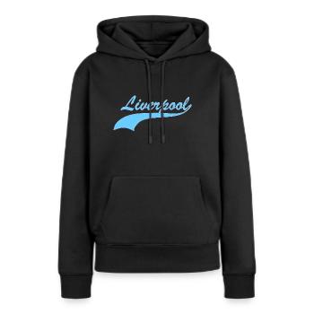 Liverpool - Sweat à capuche Premium bio Femme - noir - Devant - Julia (174cm)
