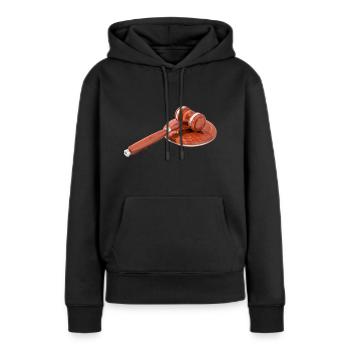 rechtsanwalt anwalt lawyer judge richter law justi - Frauen Premium Bio Hoodie - Schwarz - Vorne - Julia (174cm)