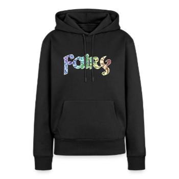Fairy romantische Schrift - Frauen Premium Bio Hoodie - Schwarz - Vorne - Julia (174cm)