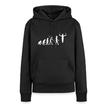 Evolution Gymnastik Turnen Akrobatik Geräteturnen - Frauen Premium Bio Hoodie - Schwarz - Vorne - Julia (174cm)