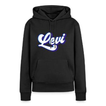 Lévi | Couleurs changeantes - Sweat à capuche Premium bio Femme - noir - Devant - Julia (174cm)
