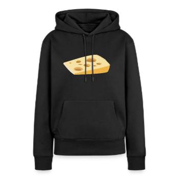 cheese kaese milch milk cow kuh2 - Frauen Premium Bio Hoodie - Schwarz - Vorne - Julia (174cm)