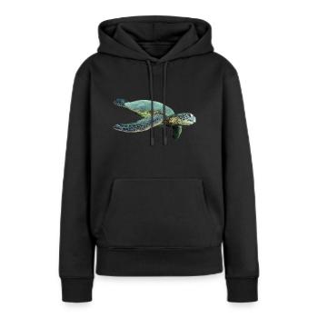 turtle schildkroete tiere animals6 - Frauen Premium Bio Hoodie - Schwarz - Vorne - Julia (174cm)