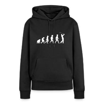 Evolution Golf Golfer Golfer Terrain de golf - Sweat à capuche Premium bio Femme - noir - Devant - Julia (174cm)