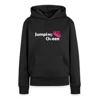 jumping trampoline girl jumping jump gift - Women’s Premium Organic Hoodie - black - Front - Julia (174cm)