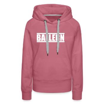 Shooting - Techno - Women’s Premium Organic Hoodie - mauve - Front - Isabella (175cm)