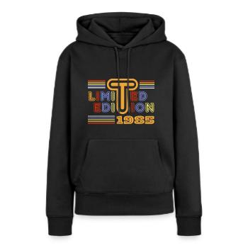 Limited - Women’s Premium Organic Hoodie - black - Front - Julia (174cm)