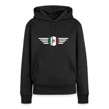 Mexiko - Frauen Premium Bio Hoodie - Schwarz - Vorne - Julia (174cm)