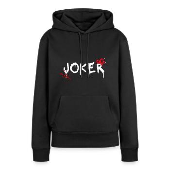JOKER - Women’s Premium Organic Hoodie - black - Front - Julia (174cm)