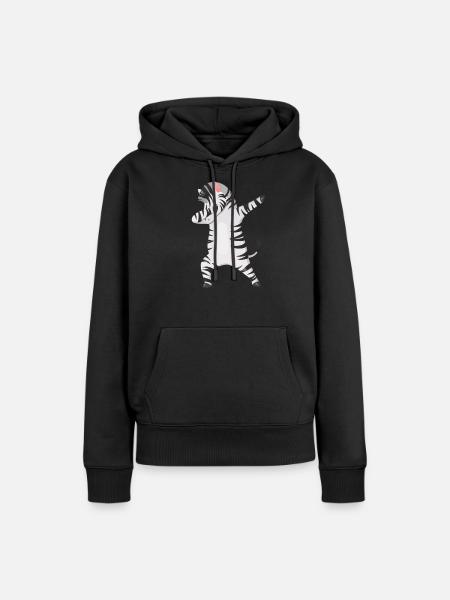 Zebra Zebras Dab Dabbing - Frauen Premium Bio Hoodie - Schwarz