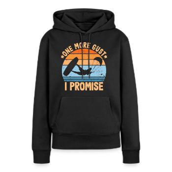 Kitesurfing eine böe noch kitesurfer outfit - Frauen Premium Bio Hoodie - Schwarz - Vorne - Julia (174cm)