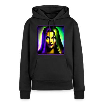 Wow Nachtelfe - Frauen Premium Bio Hoodie - Schwarz - Vorne - Julia (174cm)