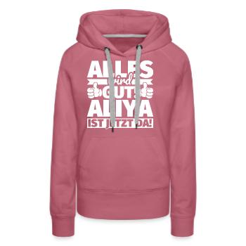 Aliya Vorname Geschenk lustiger Spruch - Frauen Premium Bio Hoodie - Malve - Vorne - Isabella (175cm)