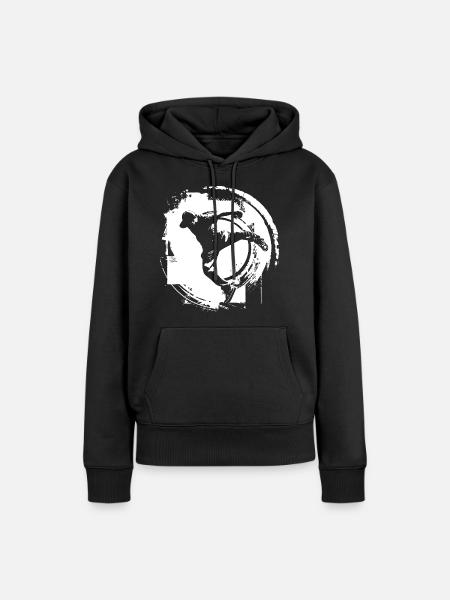 Breakdancer Zeichnung - Frauen Premium Bio Hoodie - Schwarz