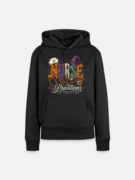 Krankenschwester Krankenpfleger Halloween - Frauen Premium Bio Hoodie - Schwarz