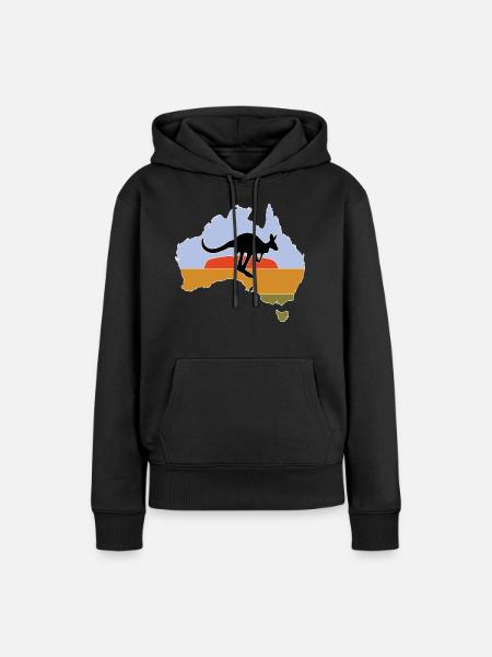 Australien - Frauen Premium Bio Hoodie - Schwarz