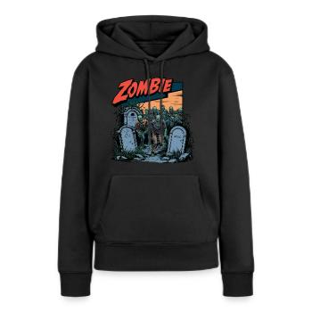 Zombie Horde Comic Art - Women’s Premium Organic Hoodie - black - Front - Julia (174cm)