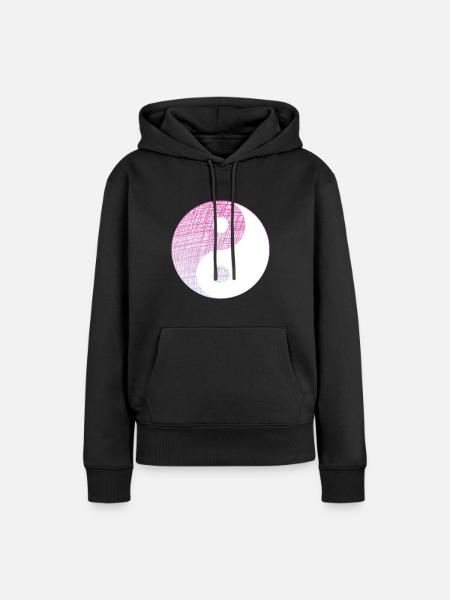 yin yang - Frauen Premium Bio Hoodie - Schwarz