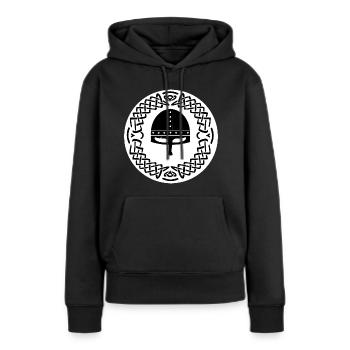 Vikings, Vikings, Odin, Thor, Ragnar, Ivar - Sweat à capuche Premium bio Femme - noir - Devant - Julia (174cm)