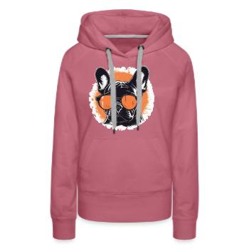 Französische Bulldogge Rasse, Französische Bulldog - Frauen Premium Bio Hoodie - Malve - Vorne - Isabella (175cm)