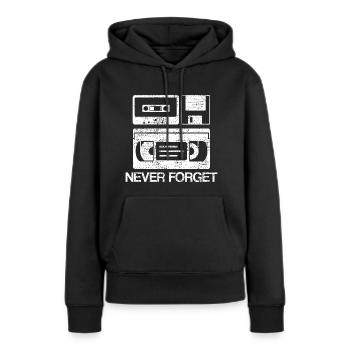 Enfance de cartouche de disque vidéo - Sweat à capuche Premium bio Femme - noir - Devant - Julia (174cm)