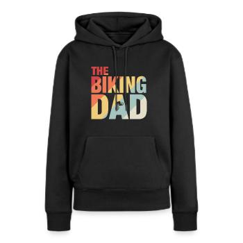 The Biking Dad - Frauen Premium Bio Hoodie - Schwarz - Vorne - Julia (174cm)
