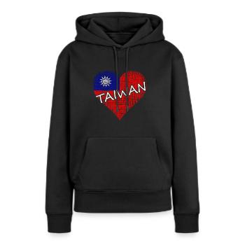 Taiwan - Frauen Premium Bio Hoodie - Schwarz - Vorne - Julia (174cm)