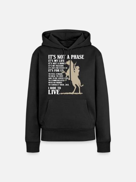 Horse Cowboy - Frauen Premium Bio Hoodie - Schwarz