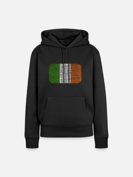 Ireland - Frauen Premium Bio Hoodie - Schwarz