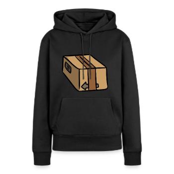 Paket Package paquet - Frauen Premium Bio Hoodie - Schwarz - Vorne - Julia (174cm)
