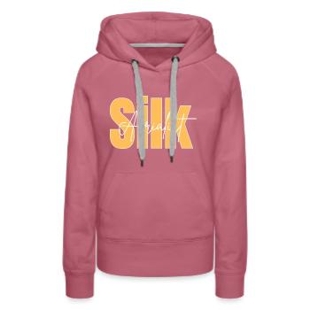 Silk Aerialist - Women’s Premium Organic Hoodie - mauve - Front - Isabella (175cm)