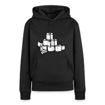 PQ Tour pyramide de corona Hamsters pandémie - Sweat à capuche Premium bio Femme - noir - Devant - Julia (174cm)