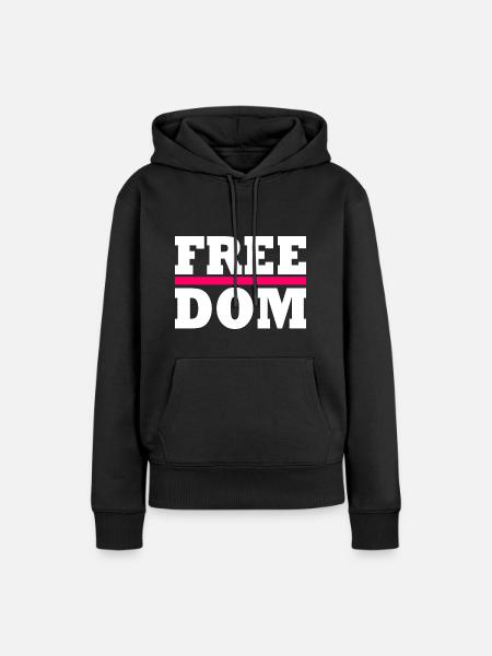 Freedom - Frauen Premium Bio Hoodie - Schwarz