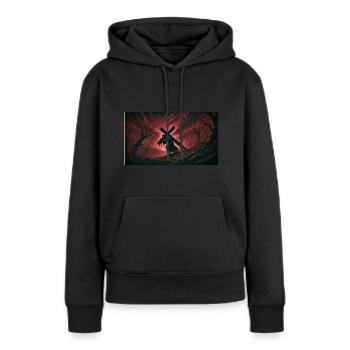Der Weg des Leidens - Frauen Premium Bio Hoodie - Schwarz - Vorne - Julia (174cm)