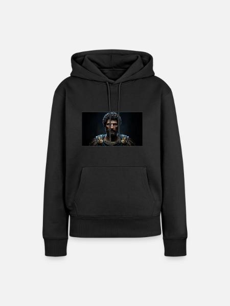 Marcus Aurelius - Frauen Premium Bio Hoodie - Schwarz