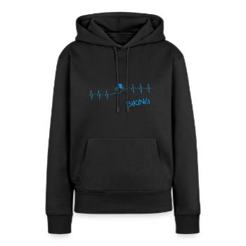 biking - Frauen Premium Bio Hoodie - Schwarz - Vorne - Julia (174cm)