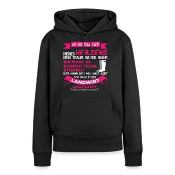 Landwirtschaft Traktor Geschenk Landwirt Frau - Frauen Premium Bio Hoodie - Schwarz - Vorne - Julia (174cm)