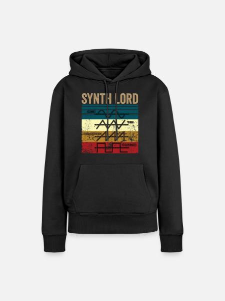 SYNTH LORD - Frauen Premium Bio Hoodie - Schwarz