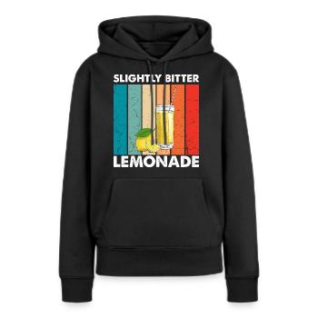 Limonade Limonade Limonade Limonade Stand Design - Sweat à capuche Premium bio Femme - noir - Devant - Julia (174cm)