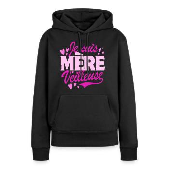 Muttertag - Ich bin eine Mutter Nachtlicht - pink - Frauen Premium Bio Hoodie - Schwarz - Vorne - Julia (174cm)