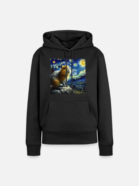 Aguti Starry Night - Frauen Premium Bio Hoodie - Schwarz