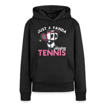 Panda Tennis Saying Sports Tennis Player Gift - Women’s Premium Organic Hoodie - black - Front - Julia (174cm)