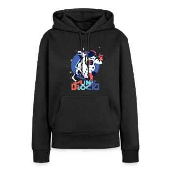 Punkrock Musik Punker Punkrock Irokesenschnitt - Frauen Premium Bio Hoodie - Schwarz - Vorne - Julia (174cm)