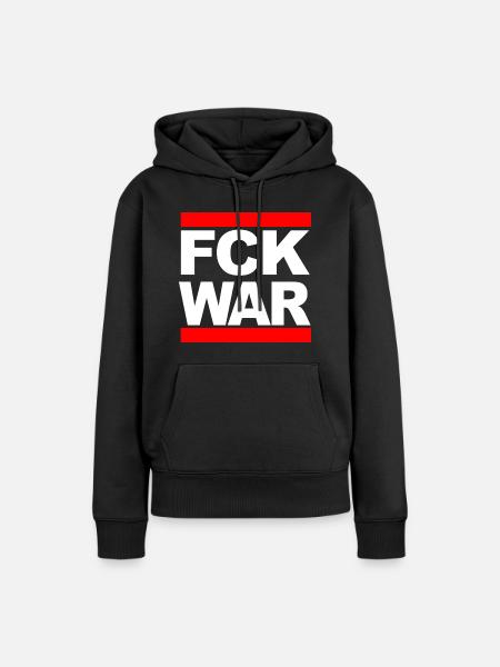 Scheißkrieg - Frauen Premium Bio Hoodie - Schwarz