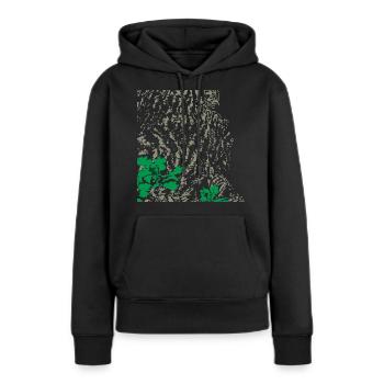 Eiche Eichenbaum Rinde - Frauen Premium Bio Hoodie - Schwarz - Vorne - Julia (174cm)