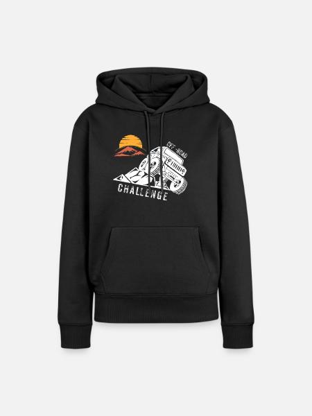 Offroad Challenge | 4x4 Abenteuer - Frauen Premium Bio Hoodie - Schwarz