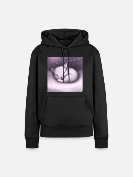 Fluffiges Tierchen - Frauen Premium Bio Hoodie - Schwarz