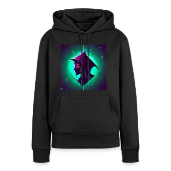 Crypto Priest - Women’s Premium Organic Hoodie - black - Front - Julia (174cm)